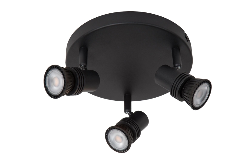 Lucide KIANTI - Ceiling spotlight - Ø 21 cm - 3xGU10 - Black